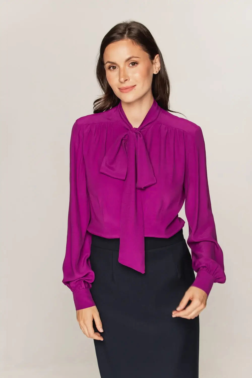 Amaranth Shirt-Style Blouse