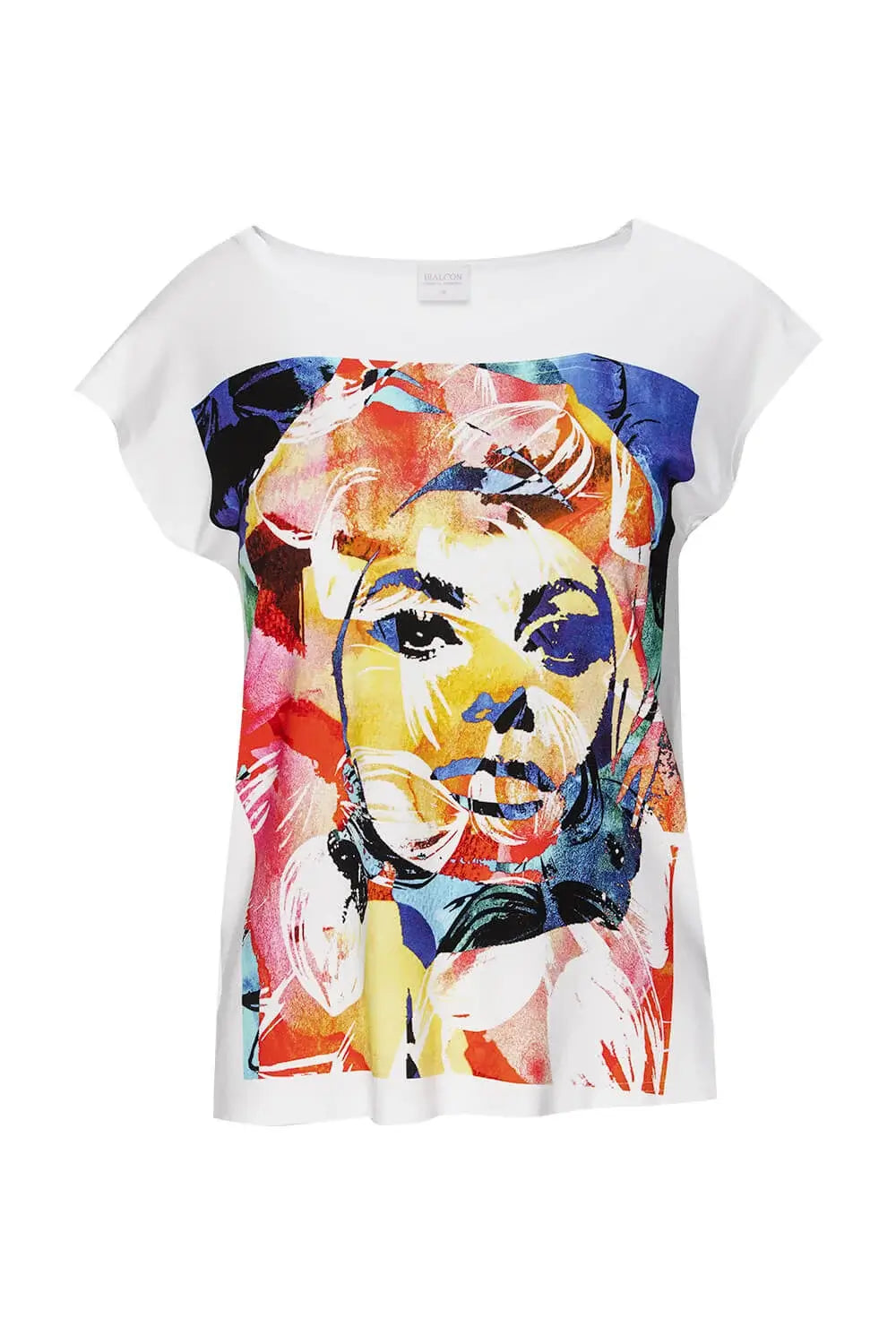 Artistic Print White T-Shirt