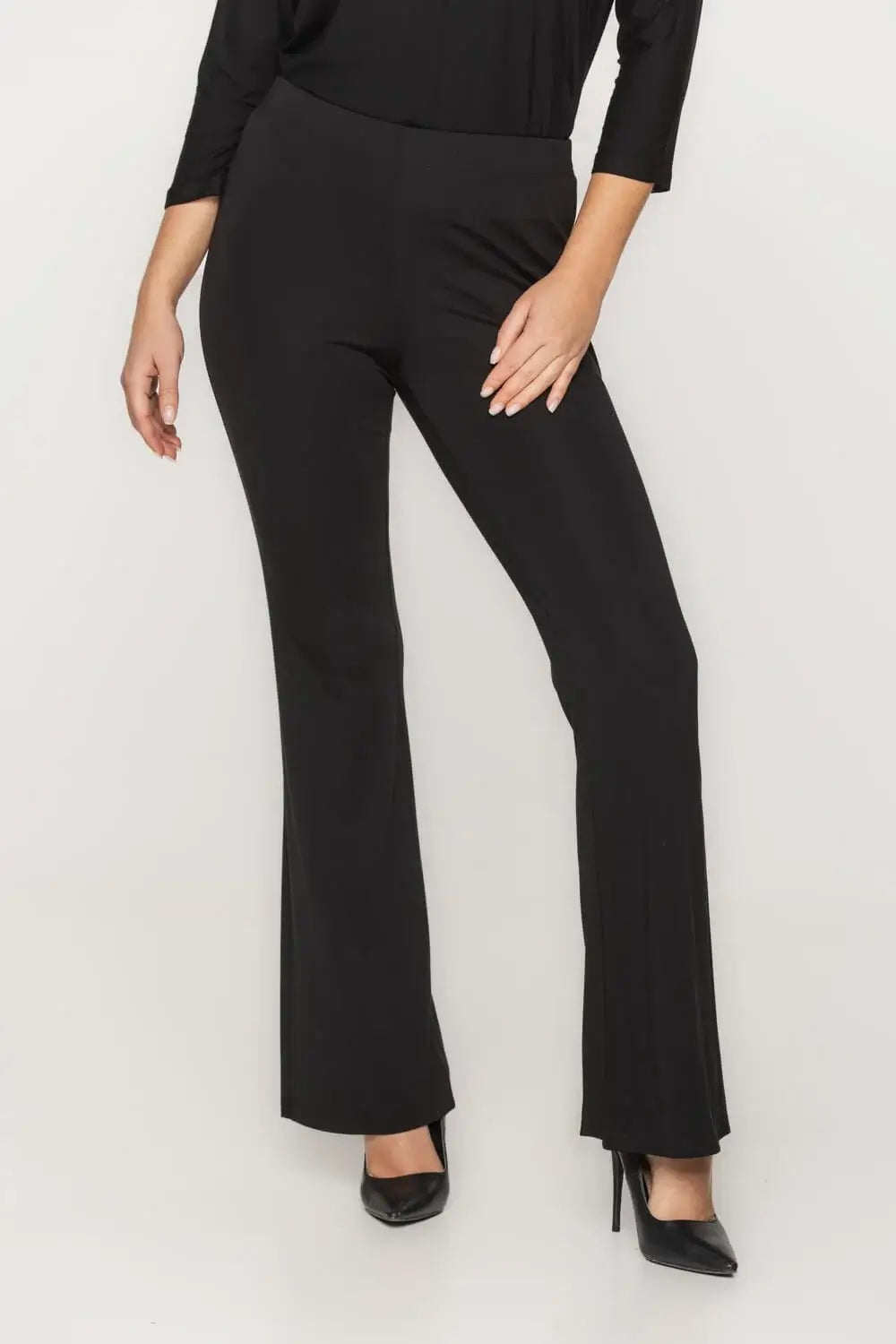 Black Flare Knit Pant