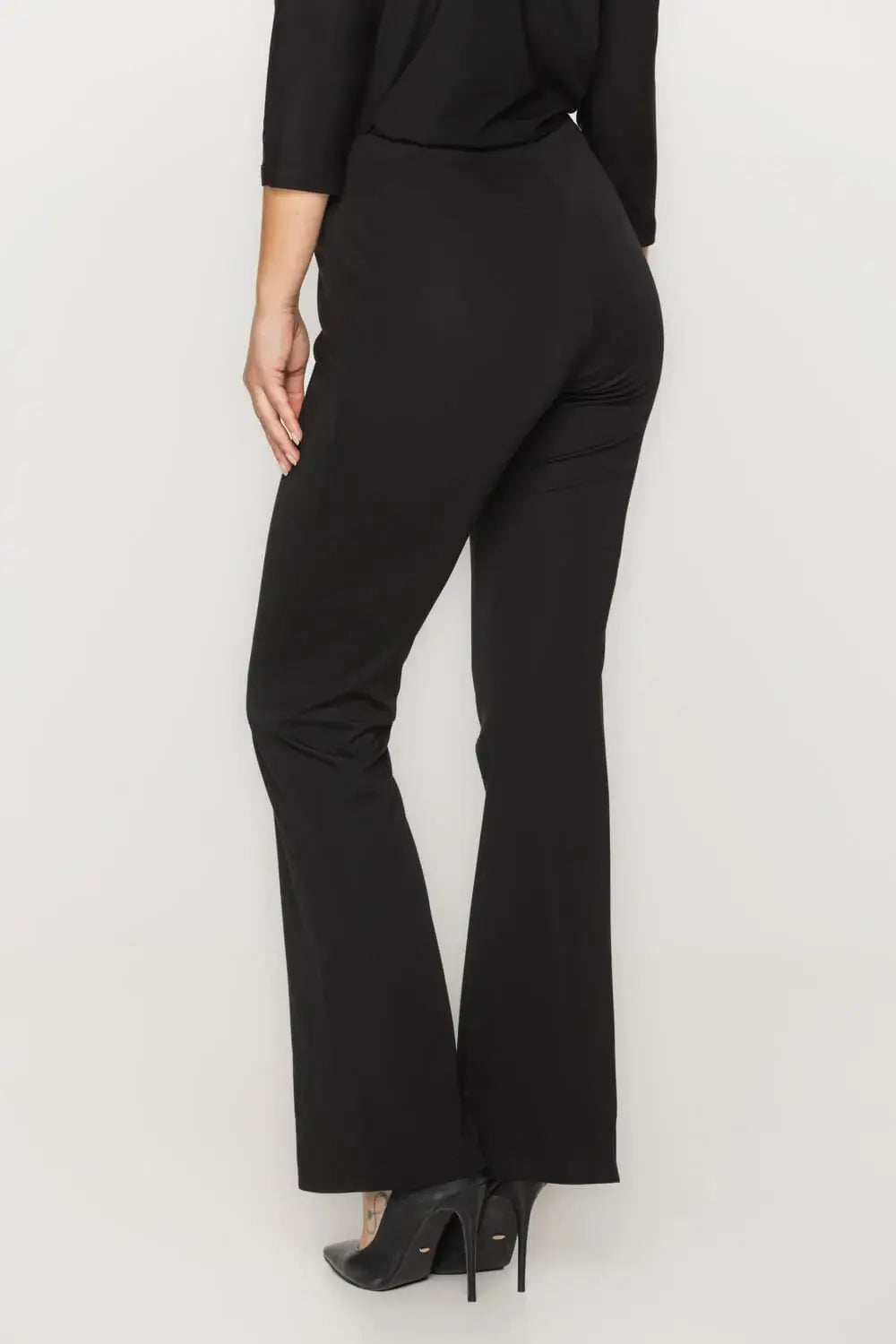 Black Flare Knit Pant