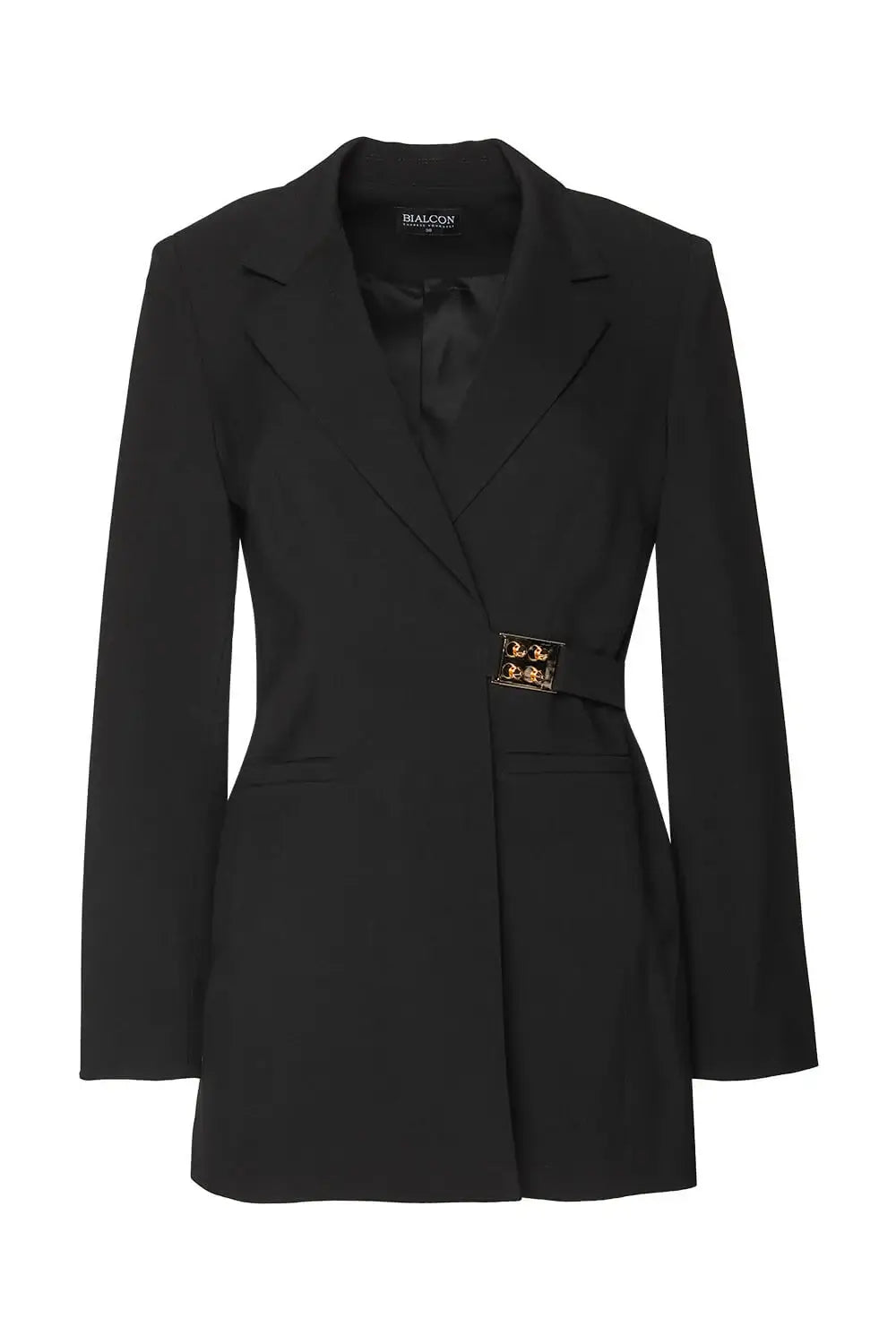 Black Blazer with Decorative Closure