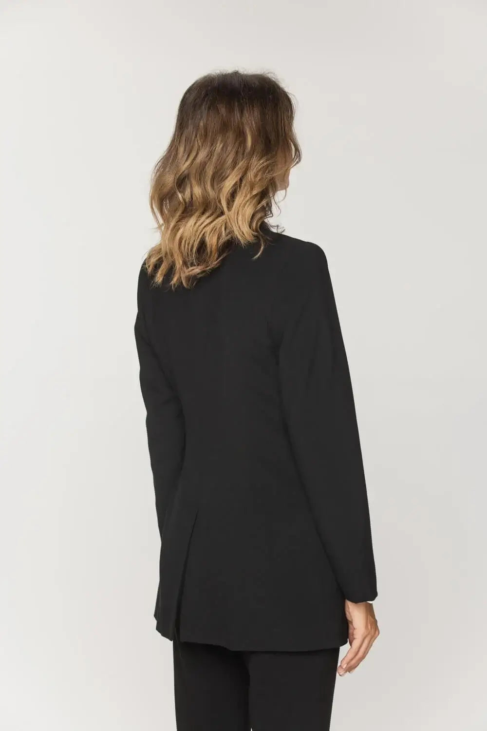 Black Blazer with Decorative Closure