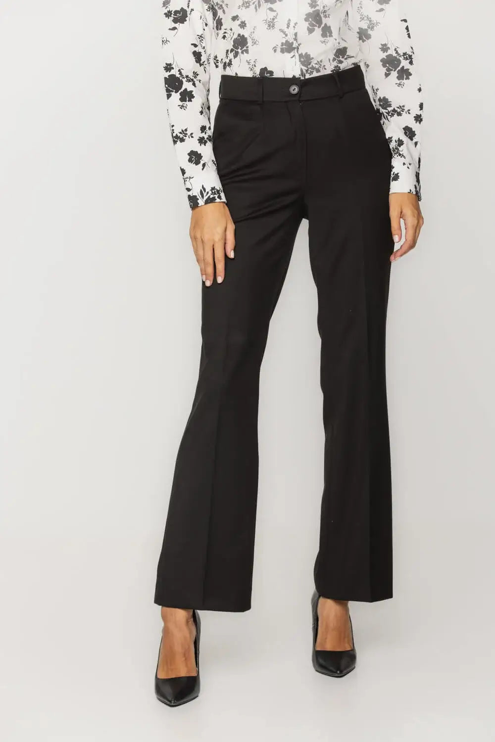 Black Flare Suit Pant