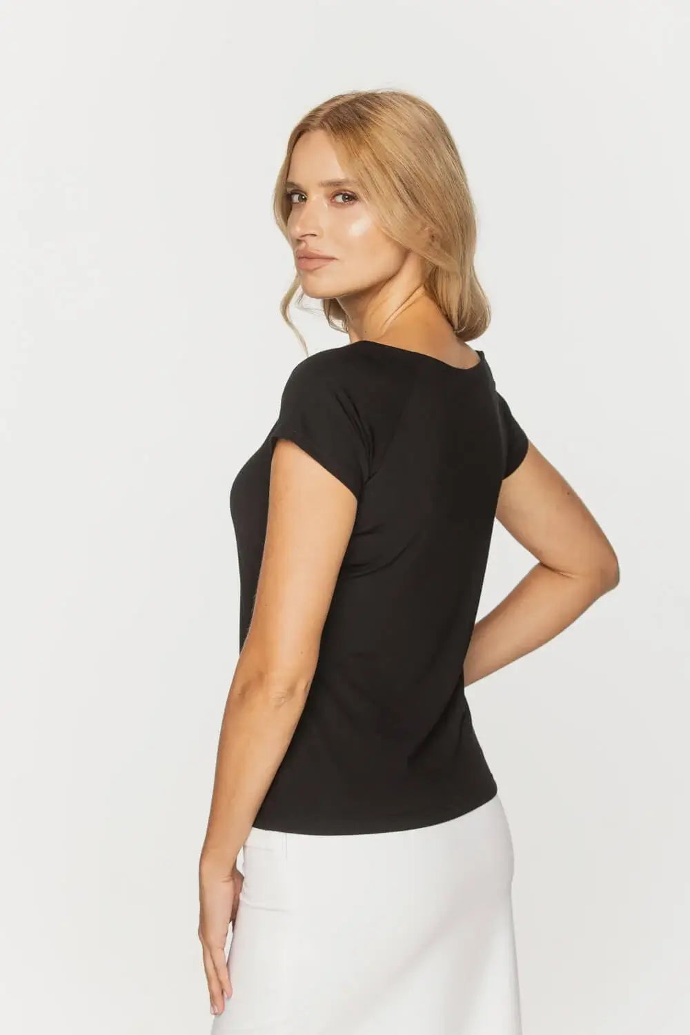 Black Raglan Sleeve Blouse