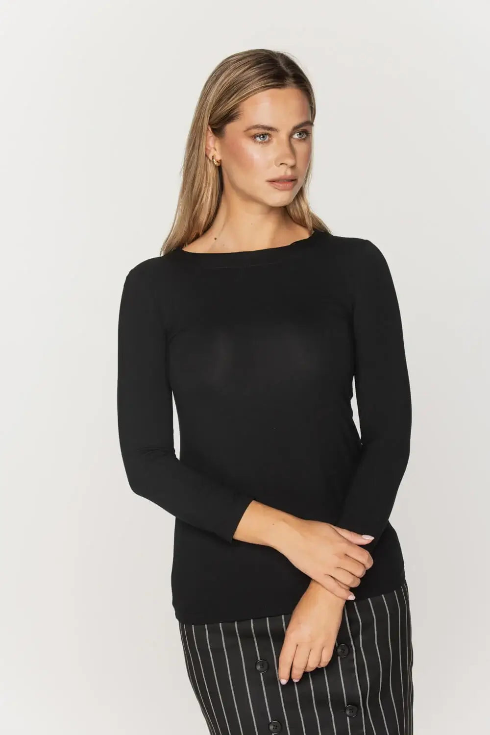 Black Stretch Blouse