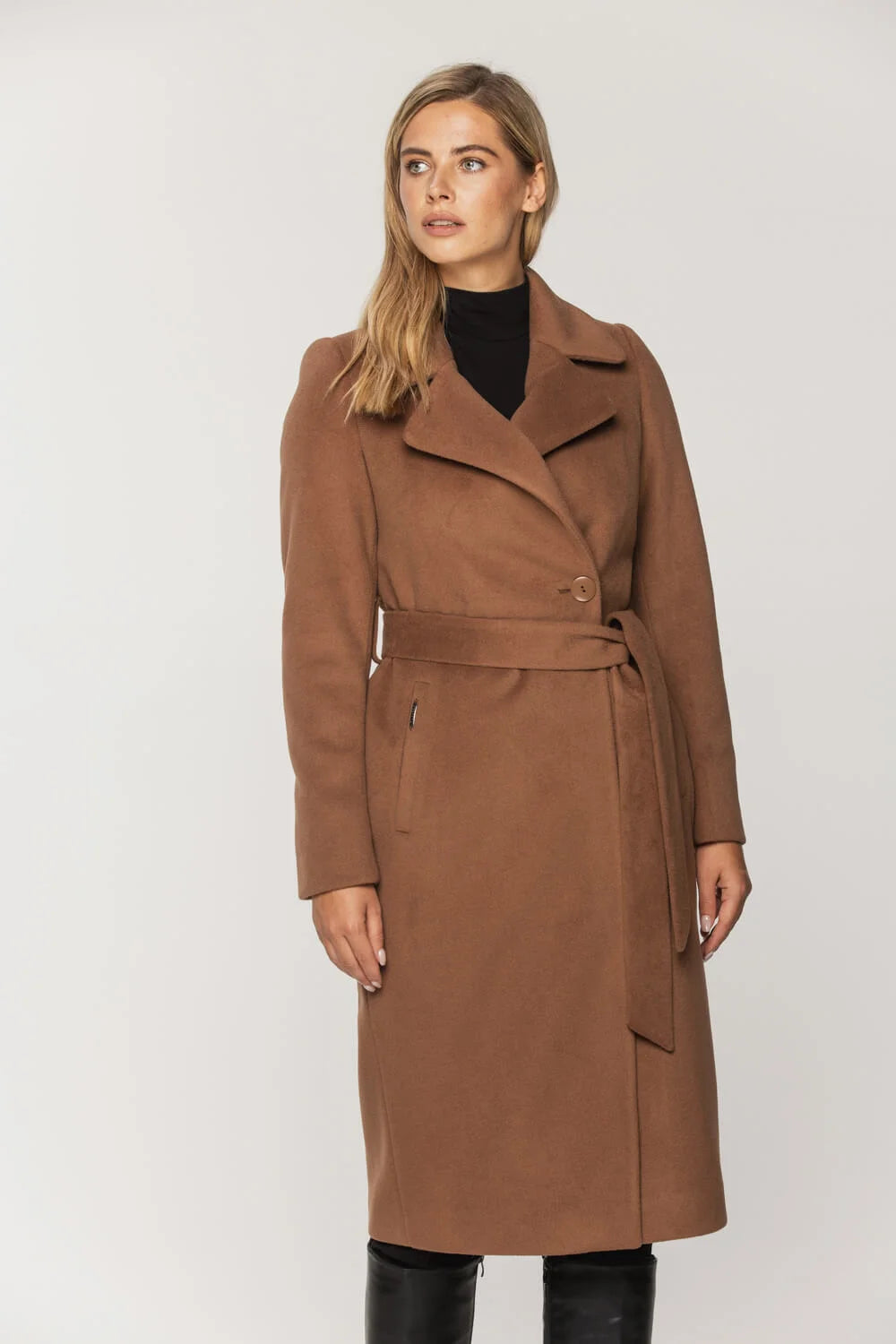 Brown Alpaca Blend Coat