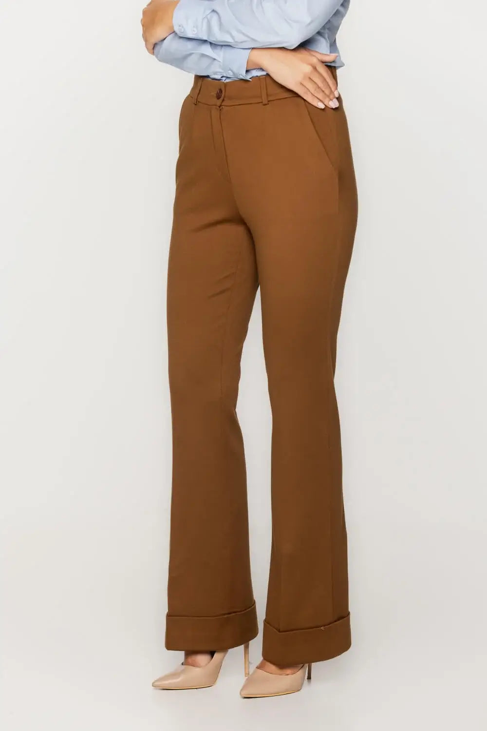 Brown Pant with Cuffs