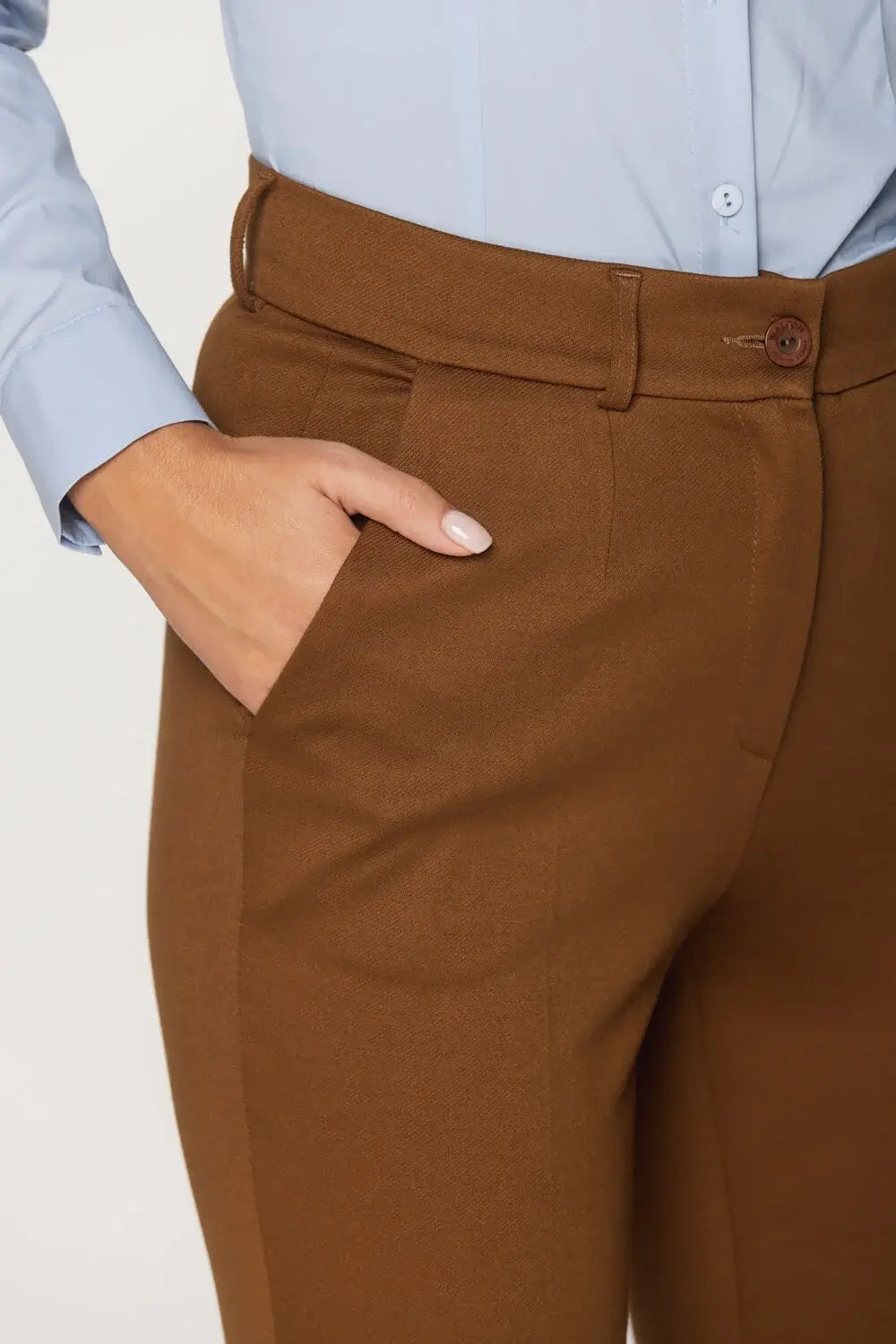 Brown Pant with Cuffs