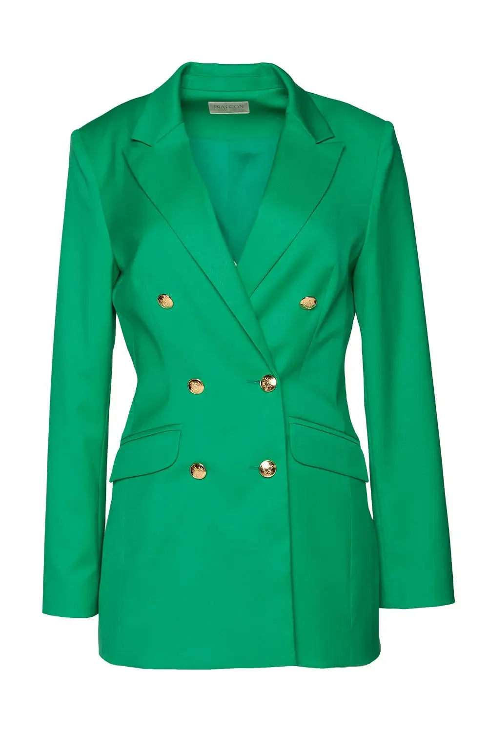 Double-Breasted Green Blazer