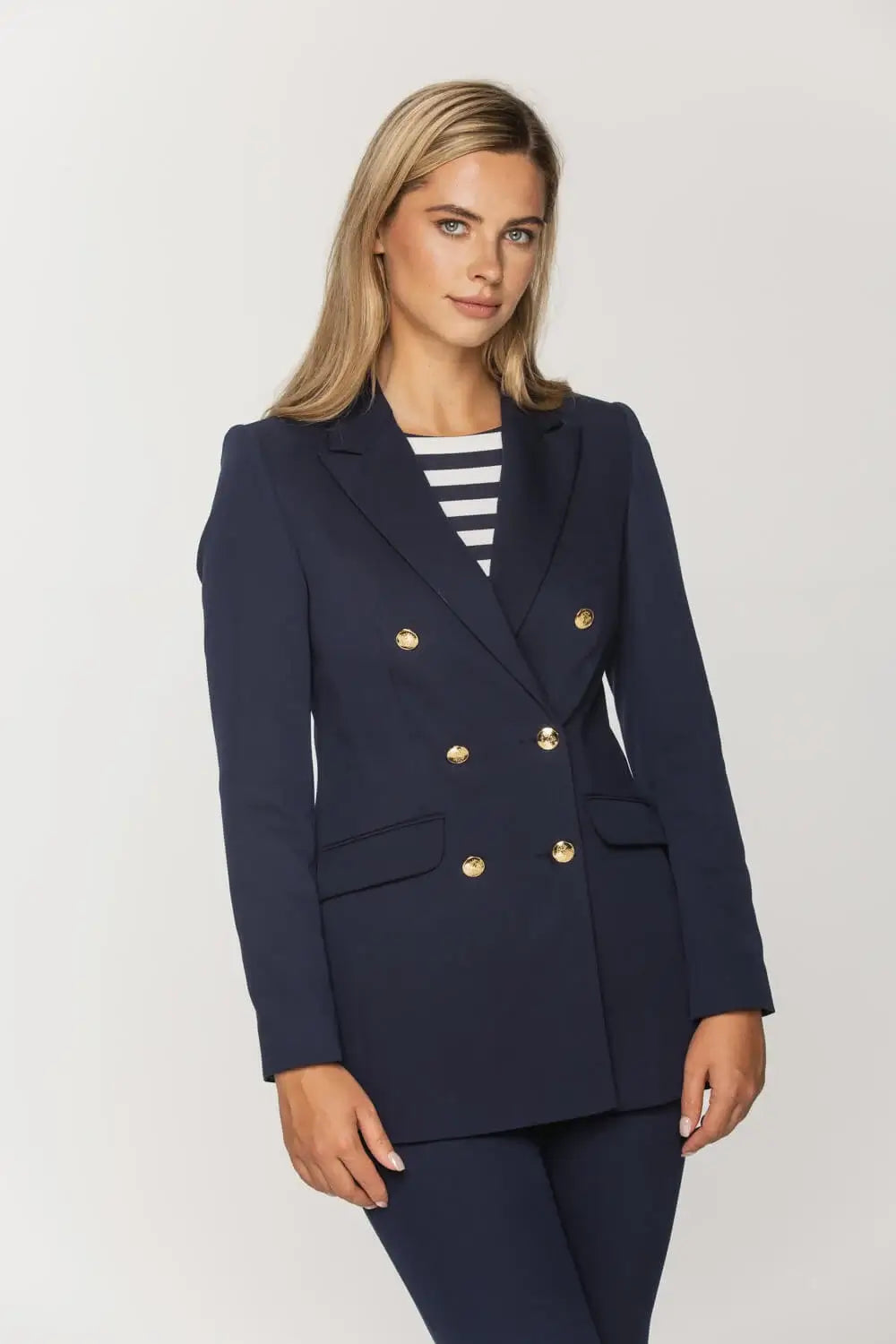 Double-Breasted Navy Blazer