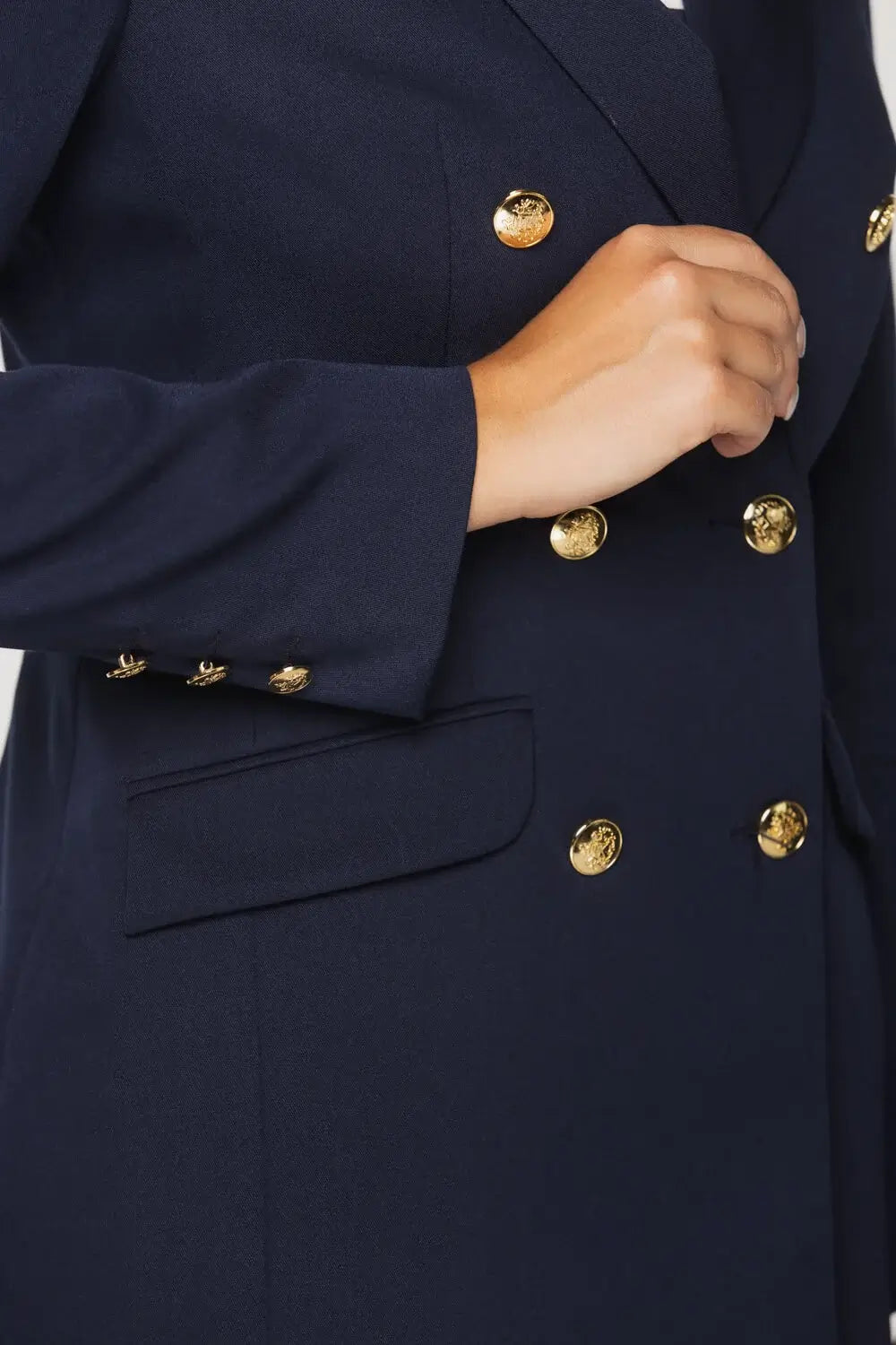 Double-Breasted Navy Blazer