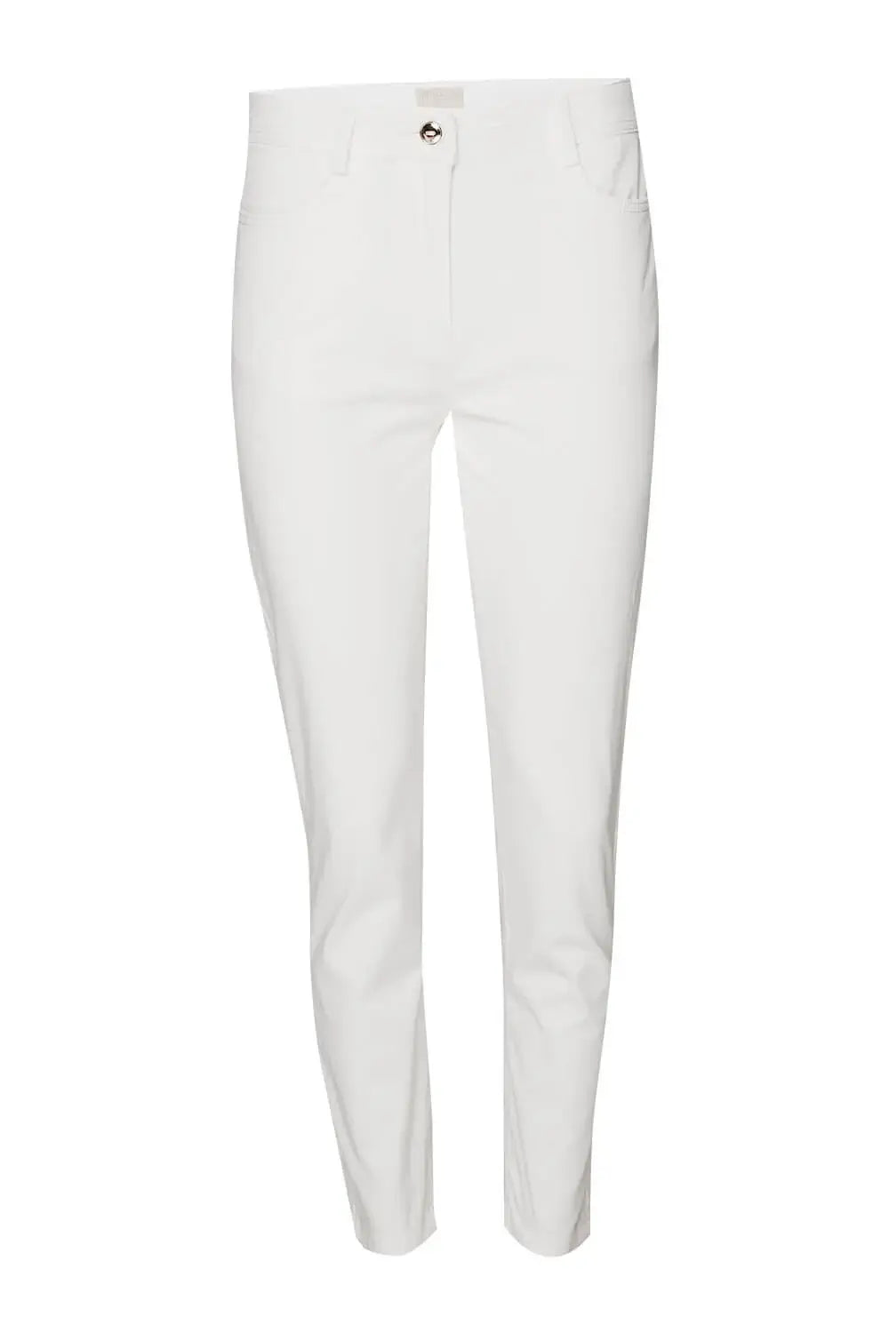 Ecru Cotton Tapered Pant