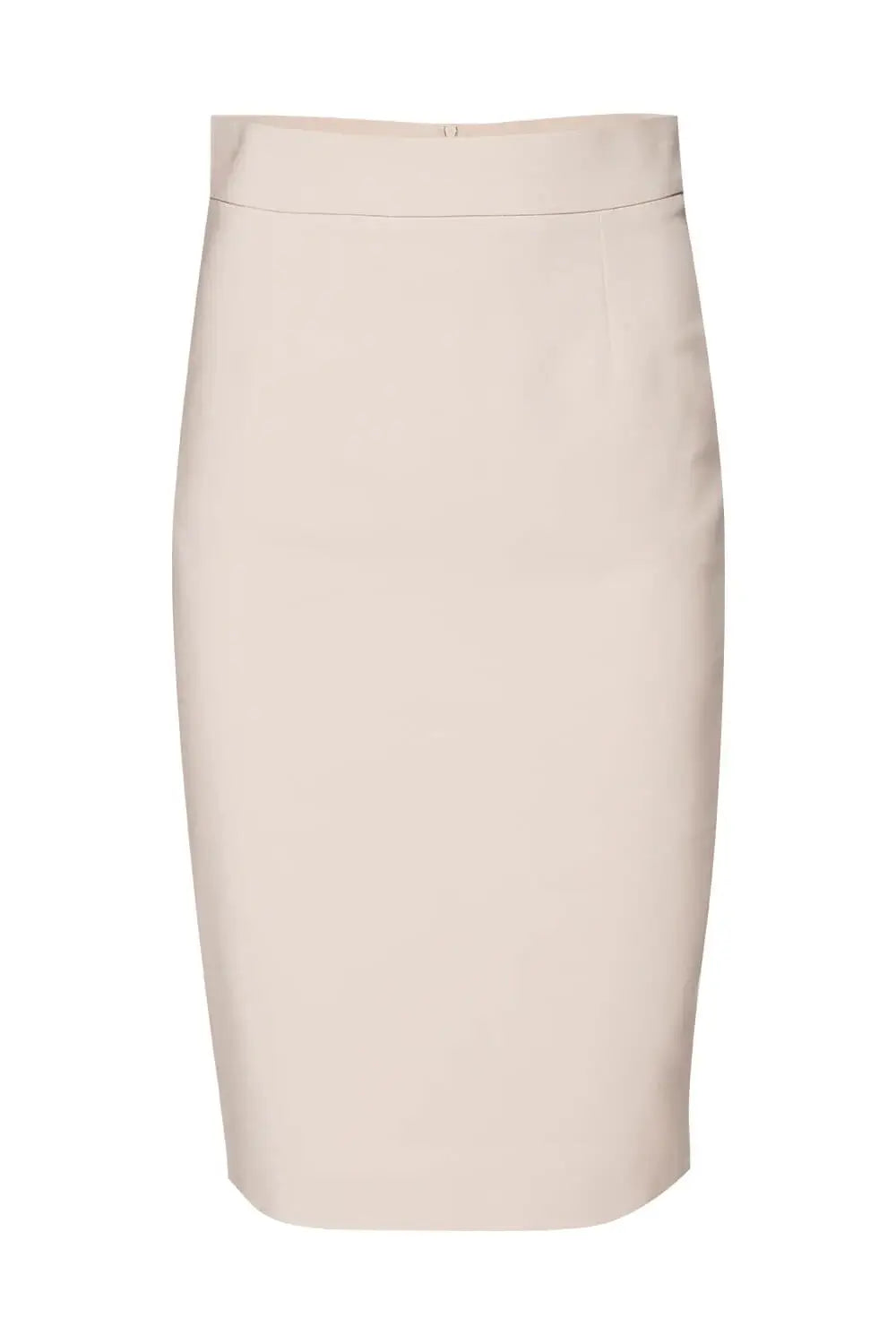 Fitted Beige Pencil Skirt