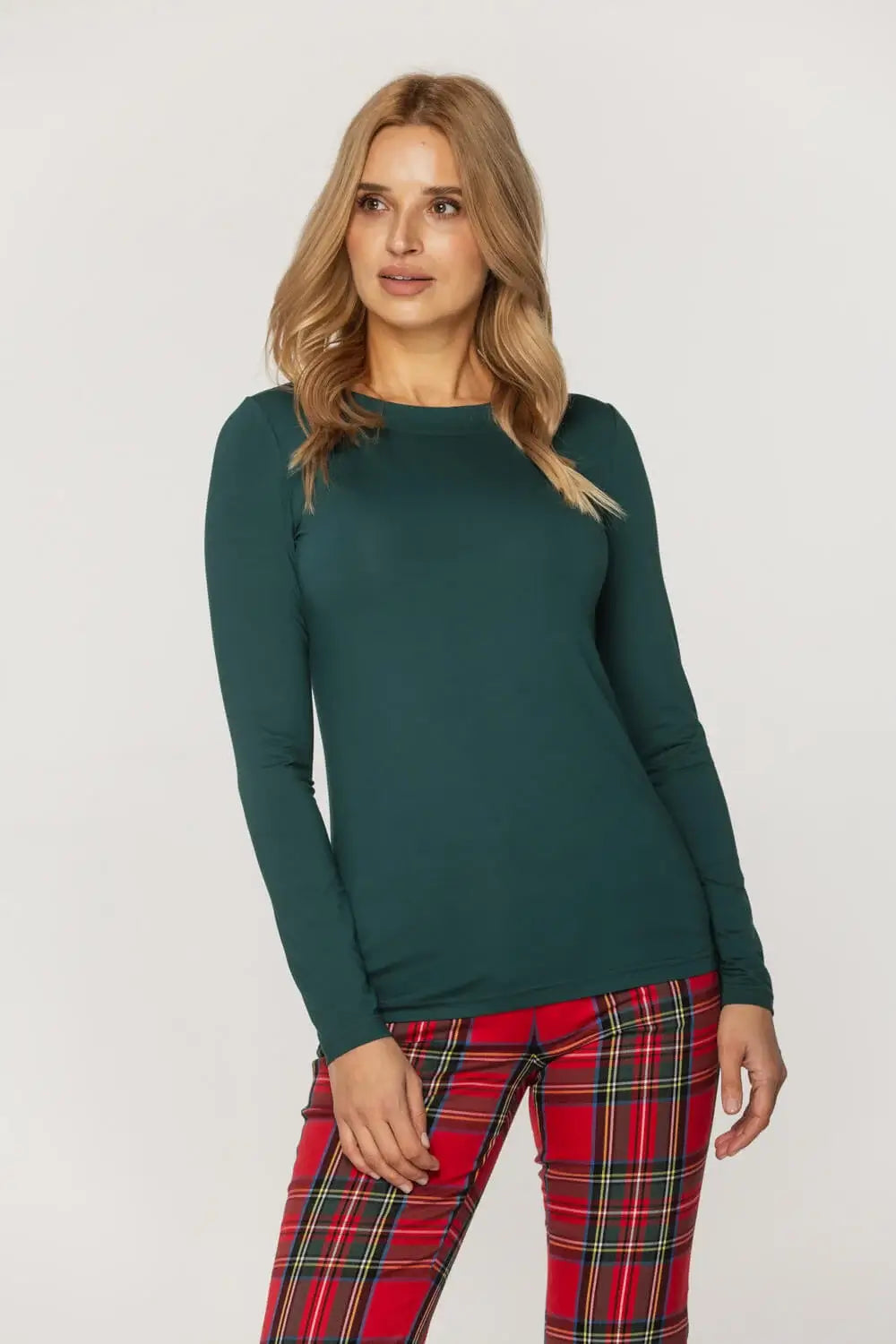 Green Long-Sleeve Blouse