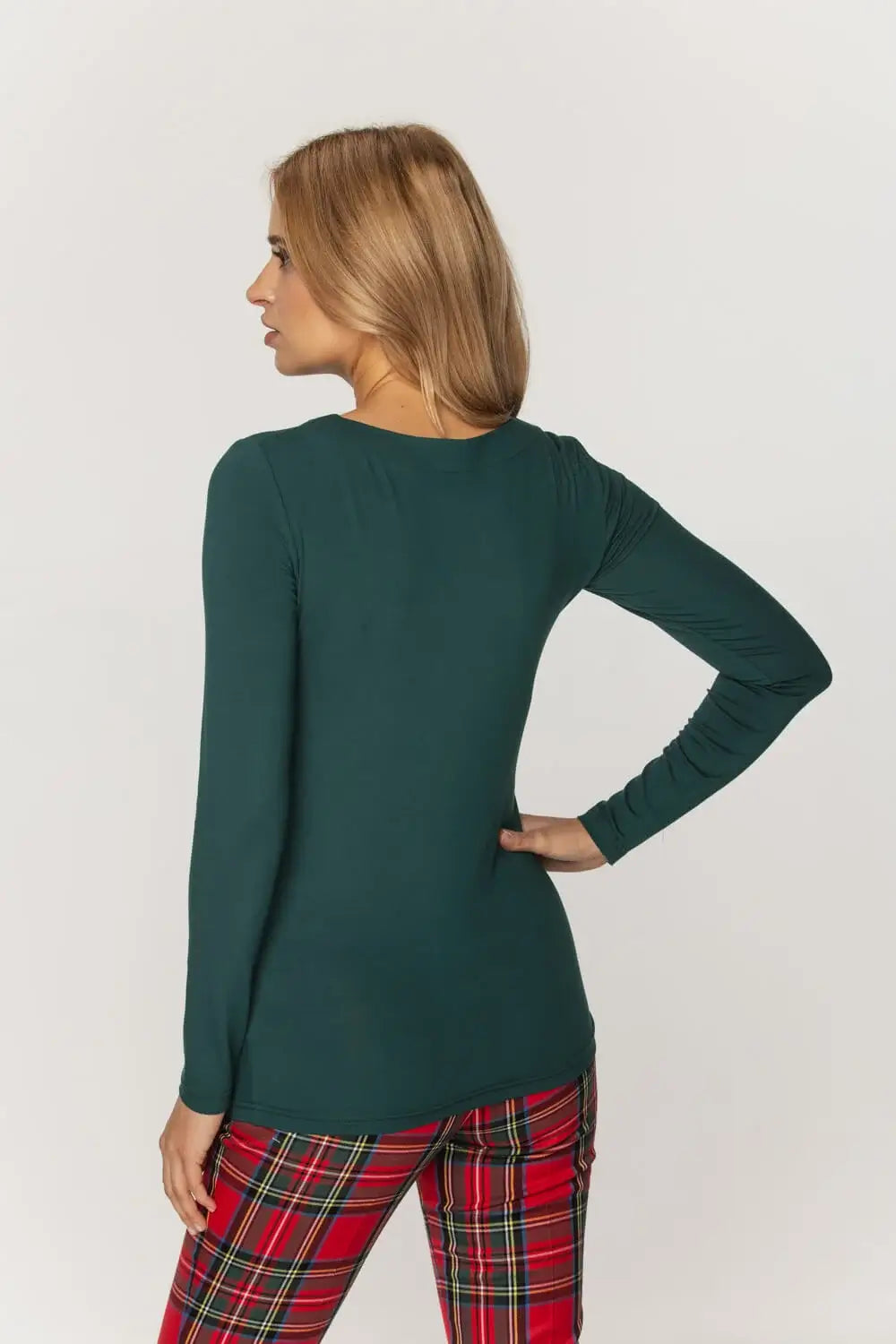 Green Long-Sleeve Blouse