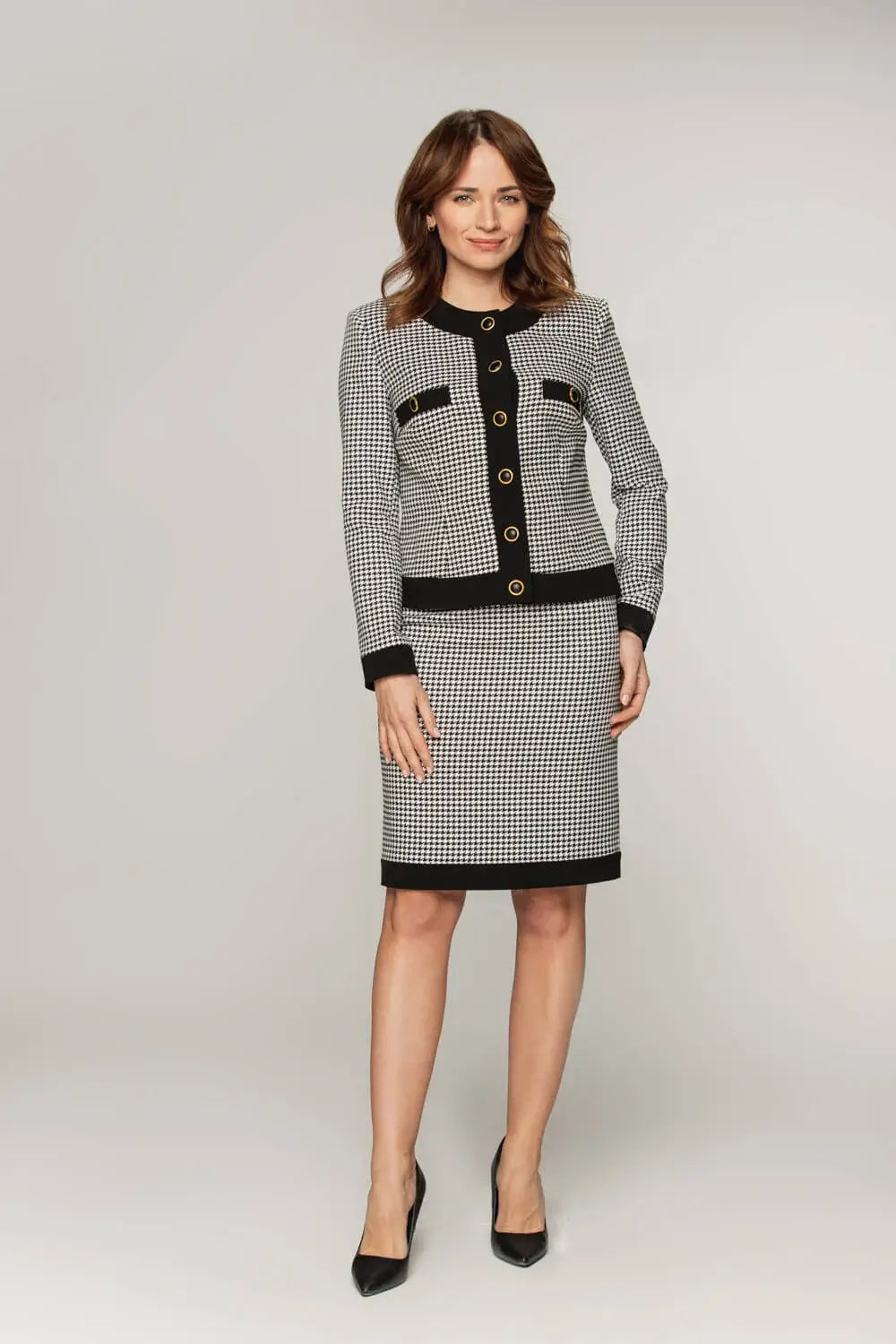 Houndstooth Fitted Jacket