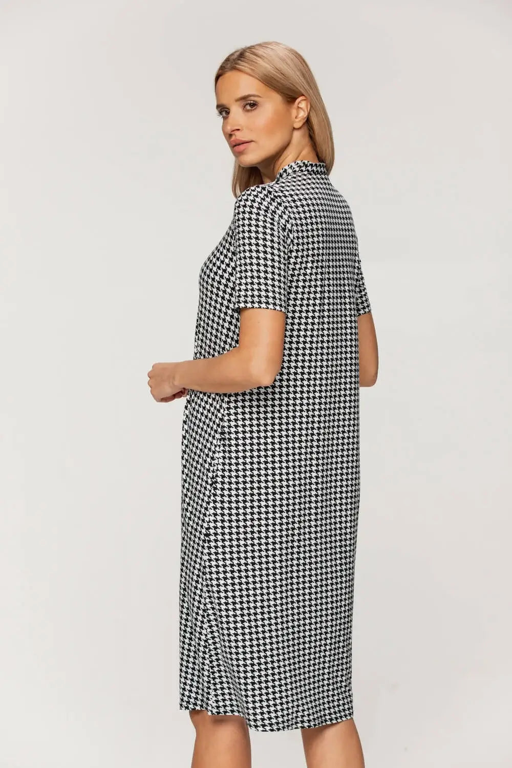 Houndstooth Knit Dress