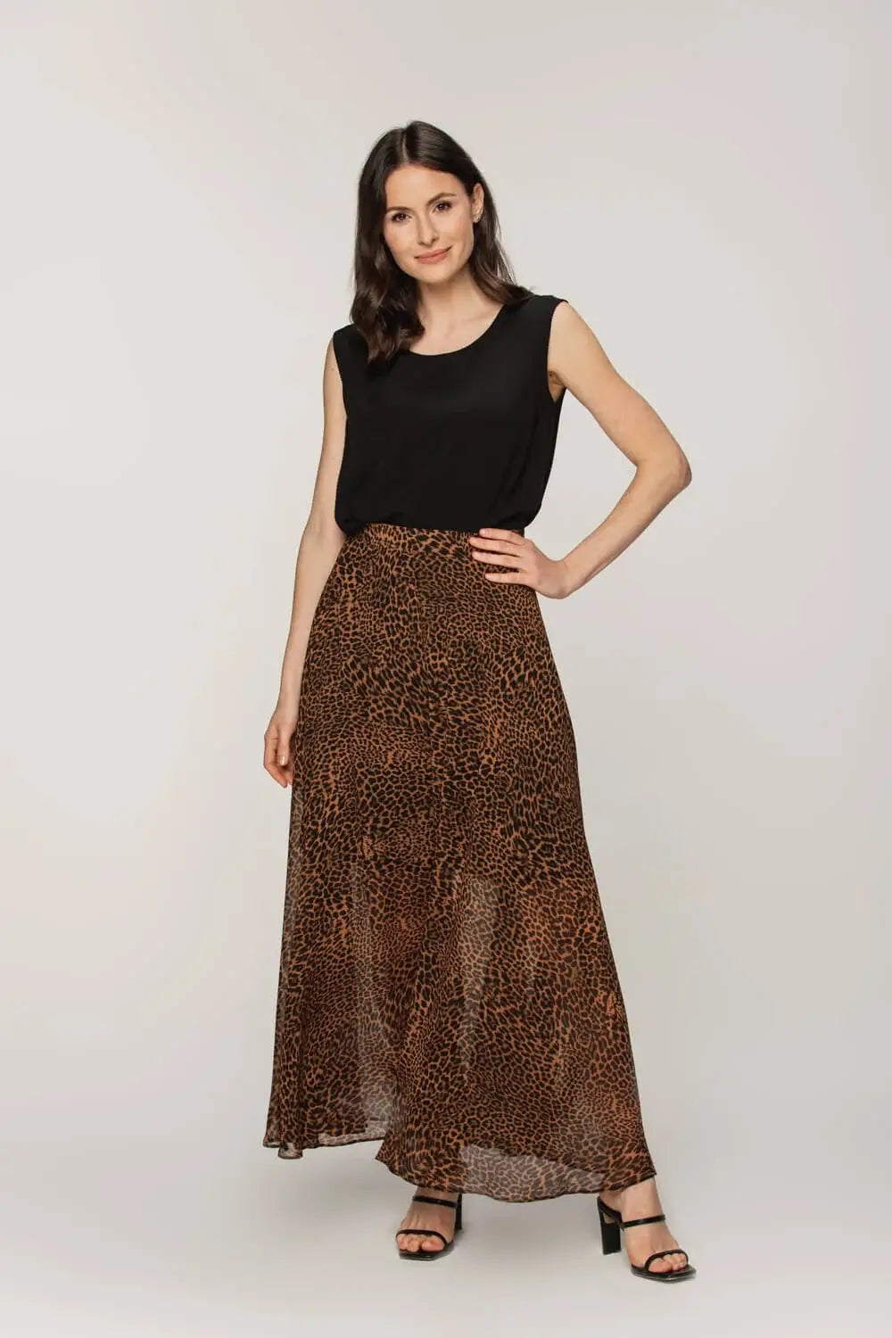 Leopard Print Maxi Skirt