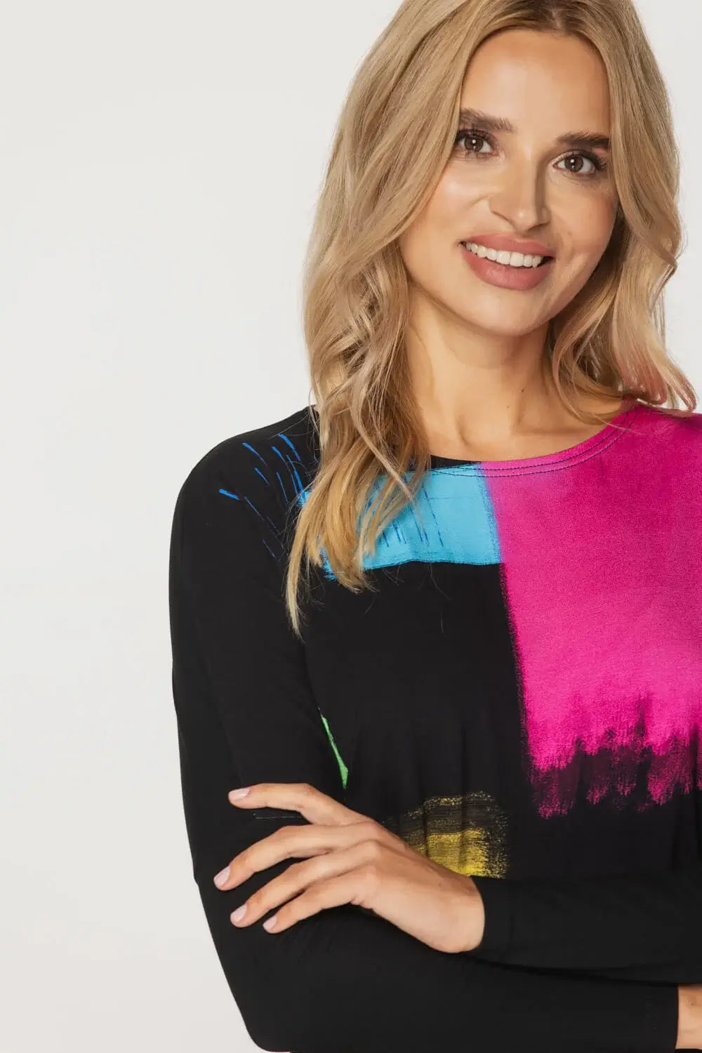 Multicolor Cropped Blouse