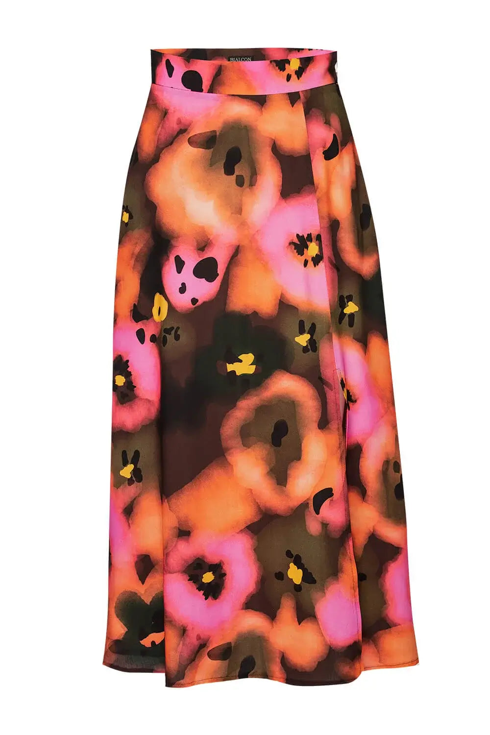 Multicolored Viscose Midi Skirt