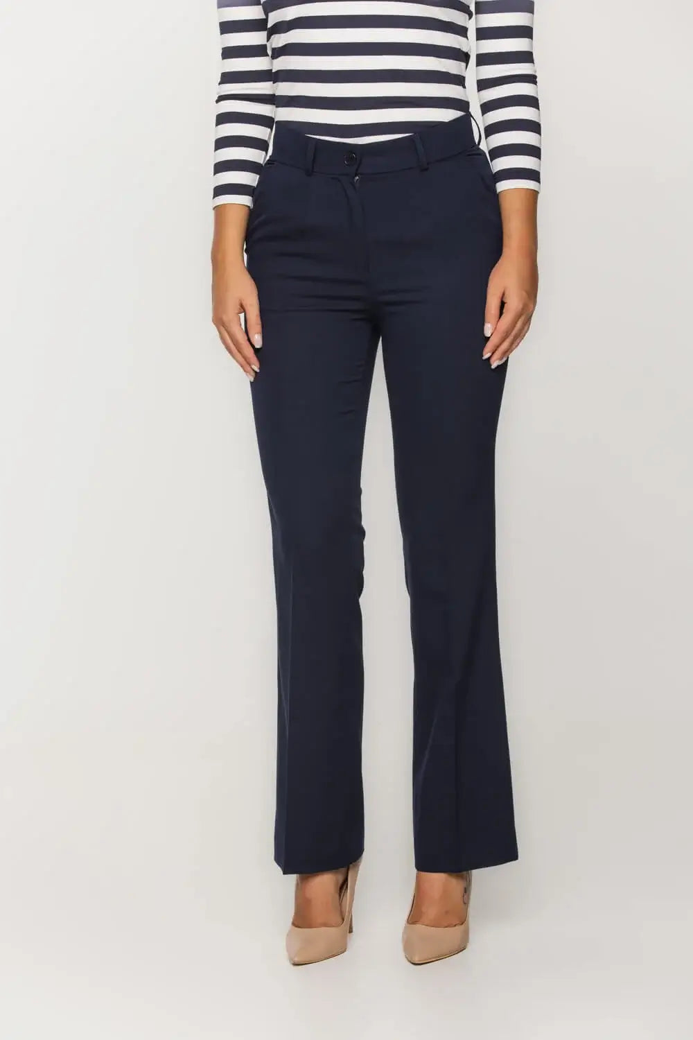 Navy Flare Suit Pant