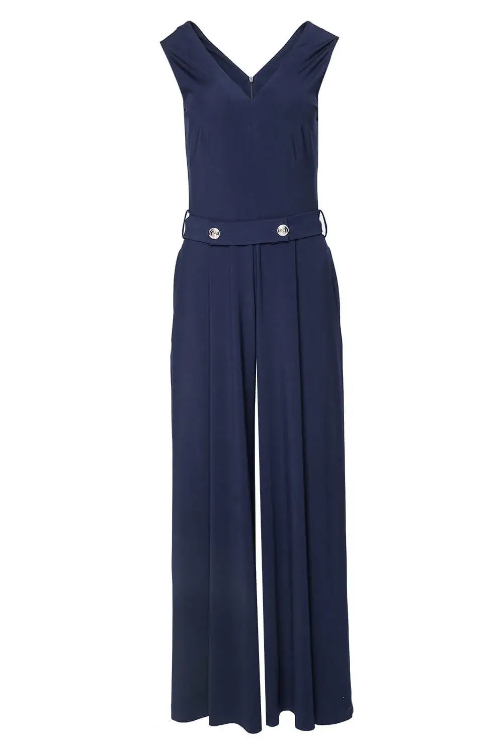 Navy Wide-Leg Jumpsuit