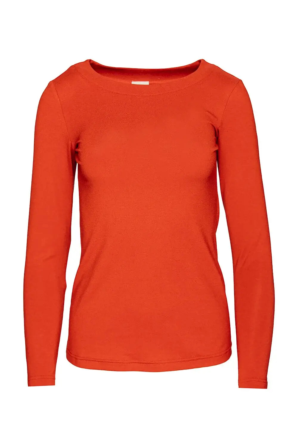 Orange Long-Sleeve Blouse