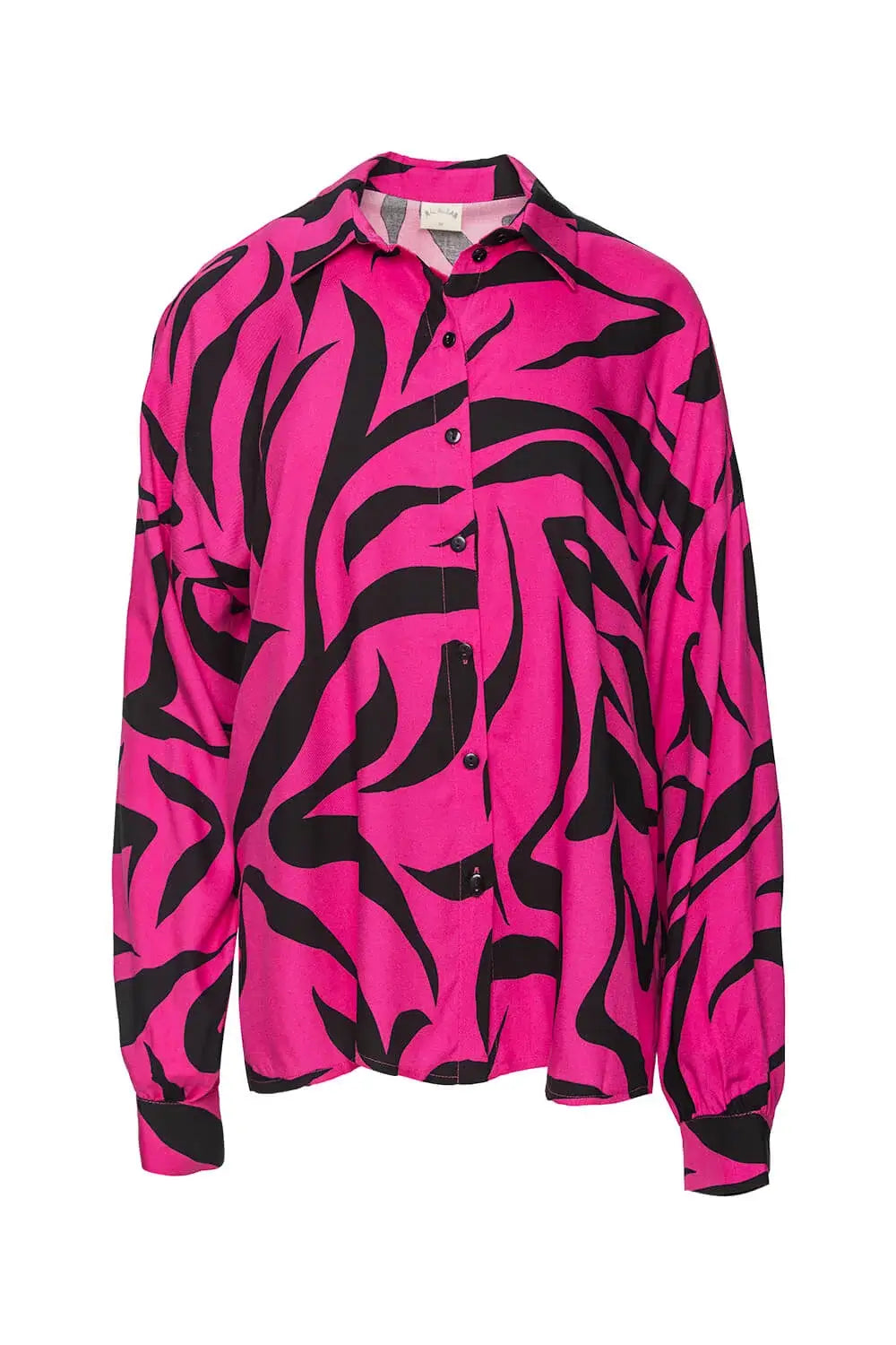 Oversized Fuchsia Printed Shirt