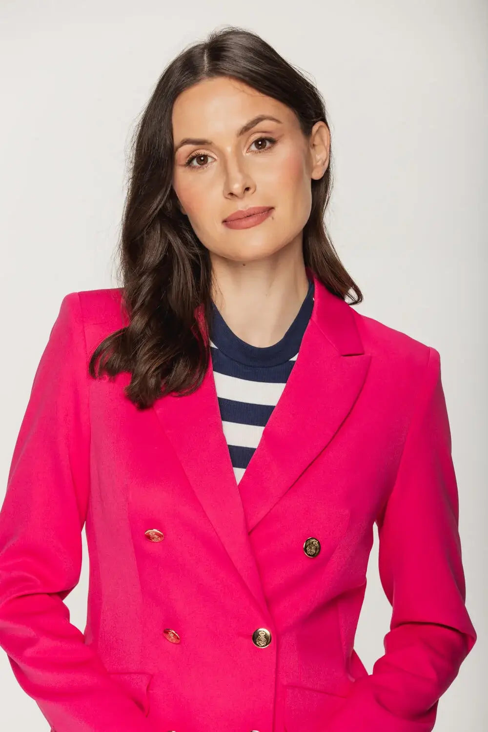 Pink Double-Breasted Blazer