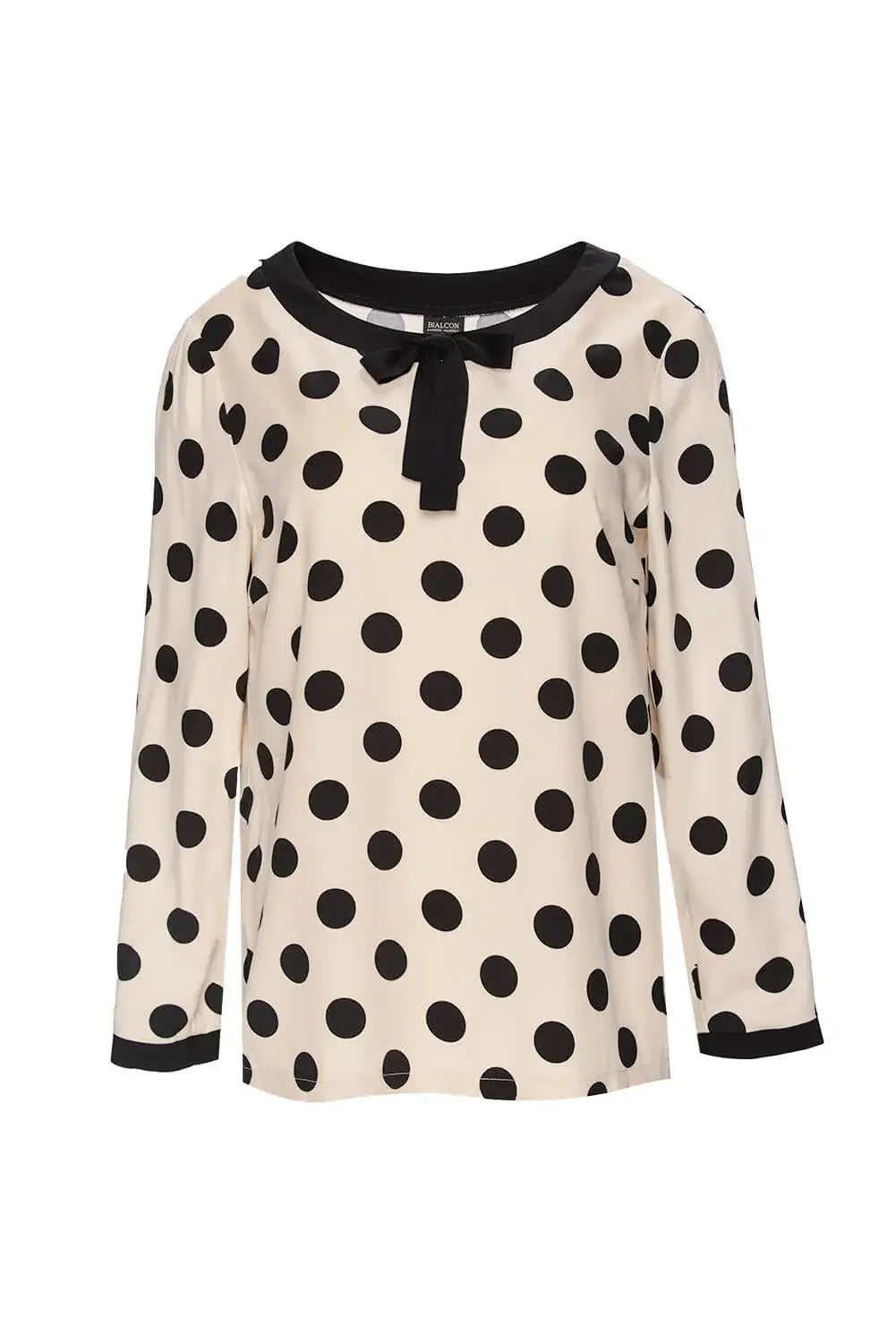 Polka Dot Blouse with Bow