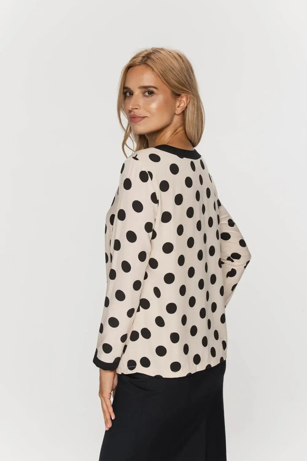 Polka Dot Blouse with Bow