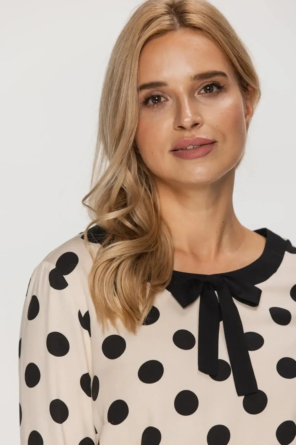 Polka Dot Blouse with Bow