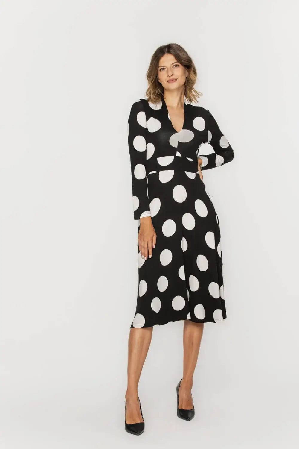 Polka Dot Knit Dress