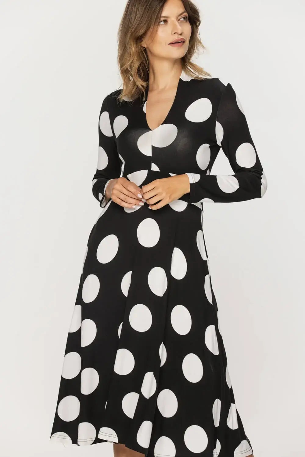 Polka Dot Knit Dress