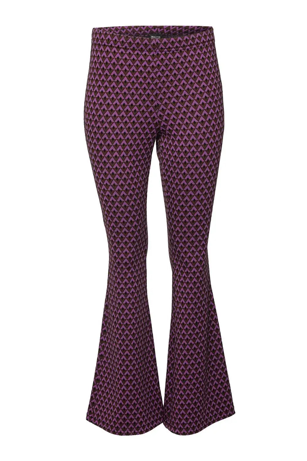 Purple Printed Flare Pant