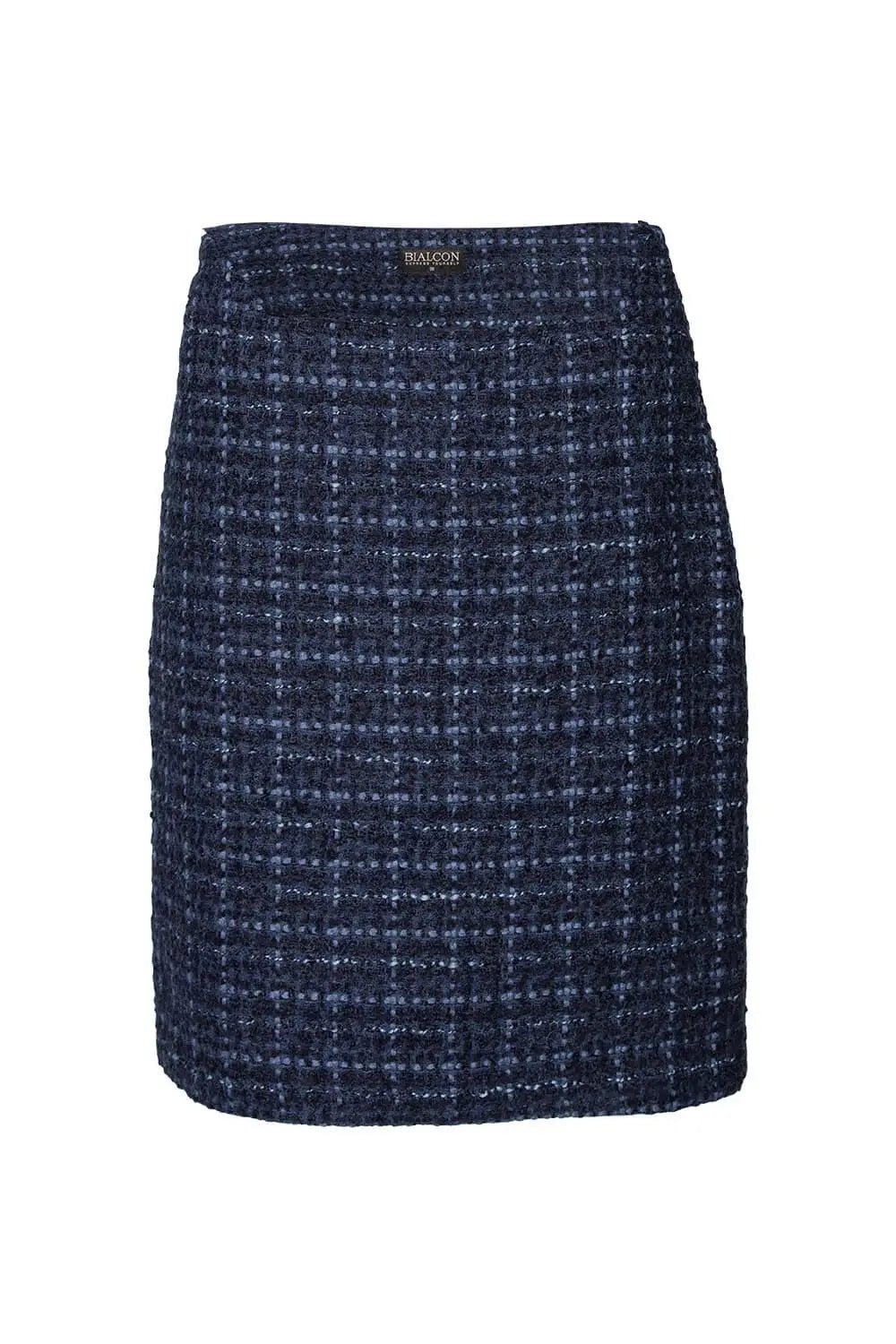 Short Navy Boucle Skirt