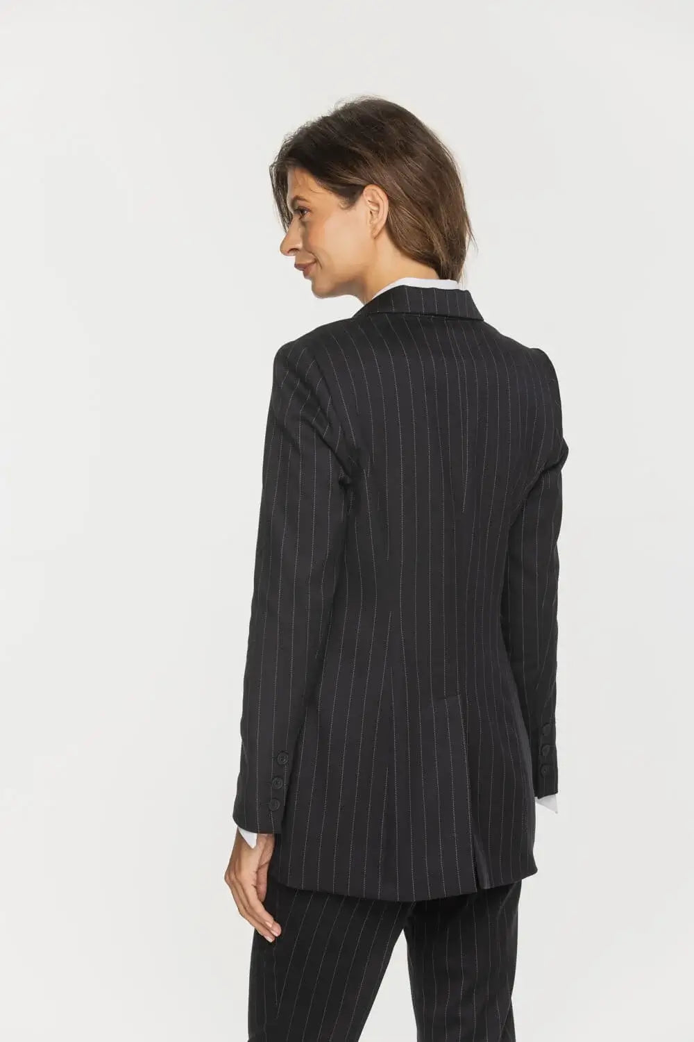 Striped Double-Breasted Blazer