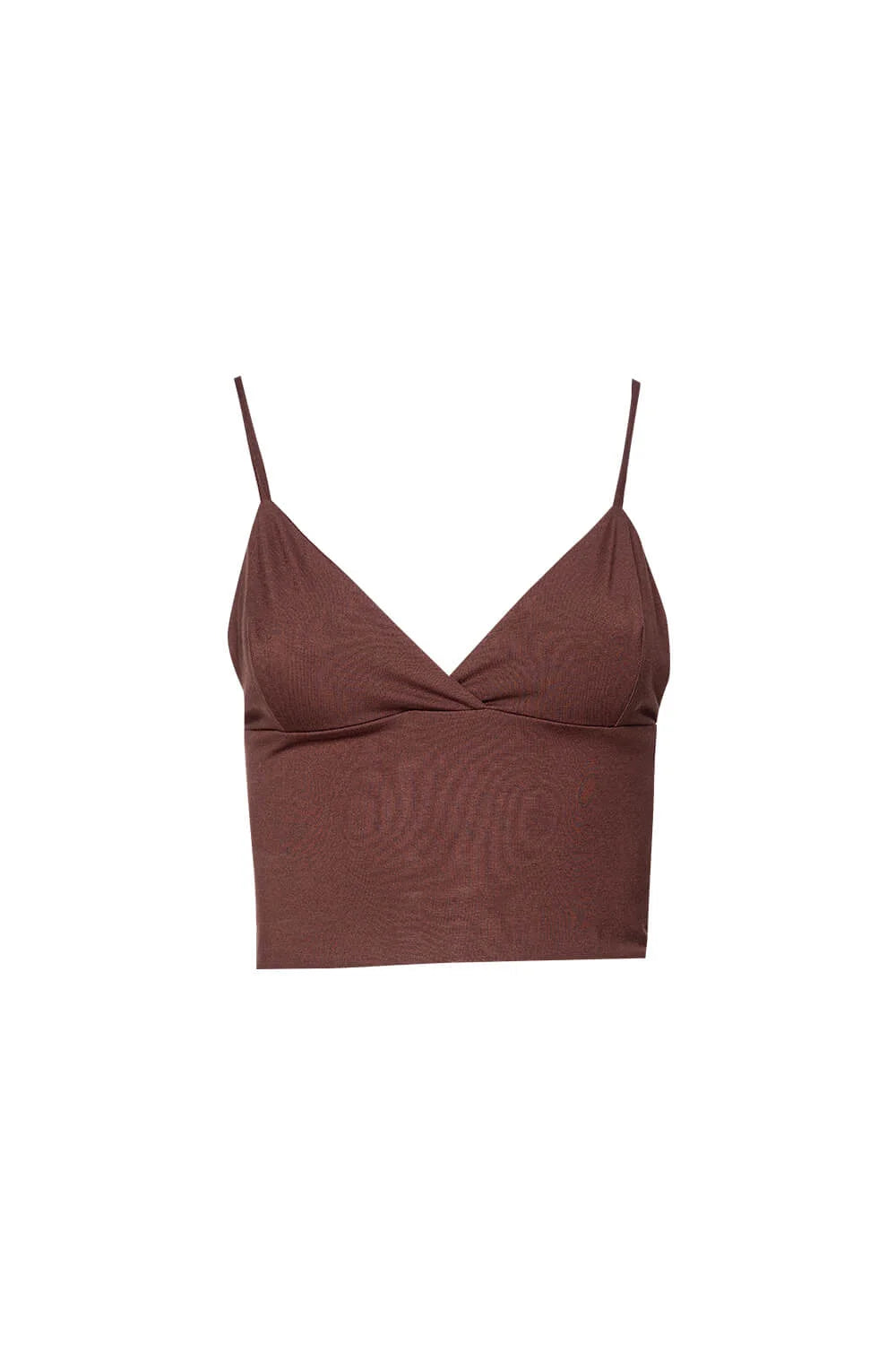 Viscose Brown Crop Top