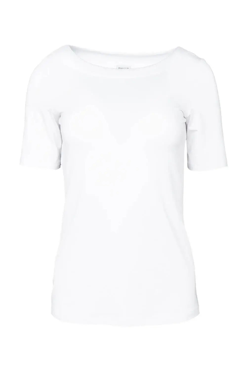 White Boat Neck Top