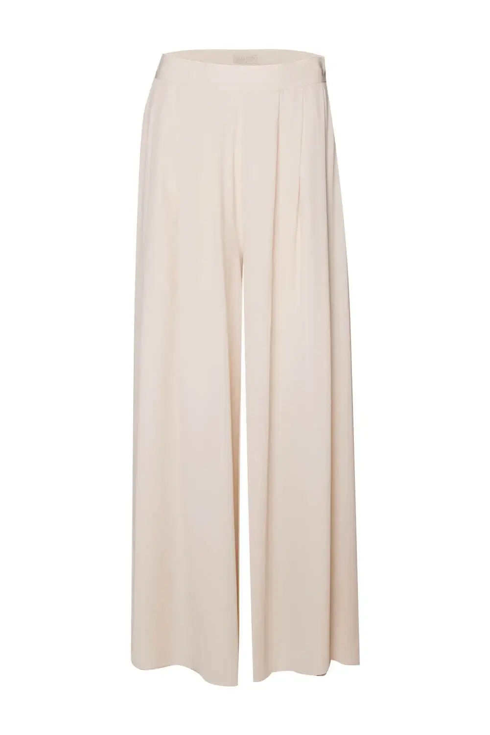 Wide-Leg Beige Palazzo Pants